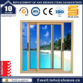 Electrophoresis Champegne Aluminium Sliding Window with Security Grill